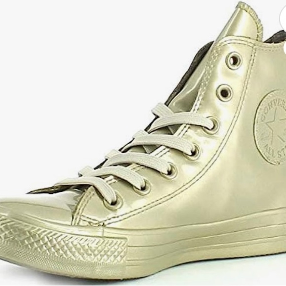 Converse Chuck Taylor All Star Metallic Rubber Hi Light Gold/Light Gold